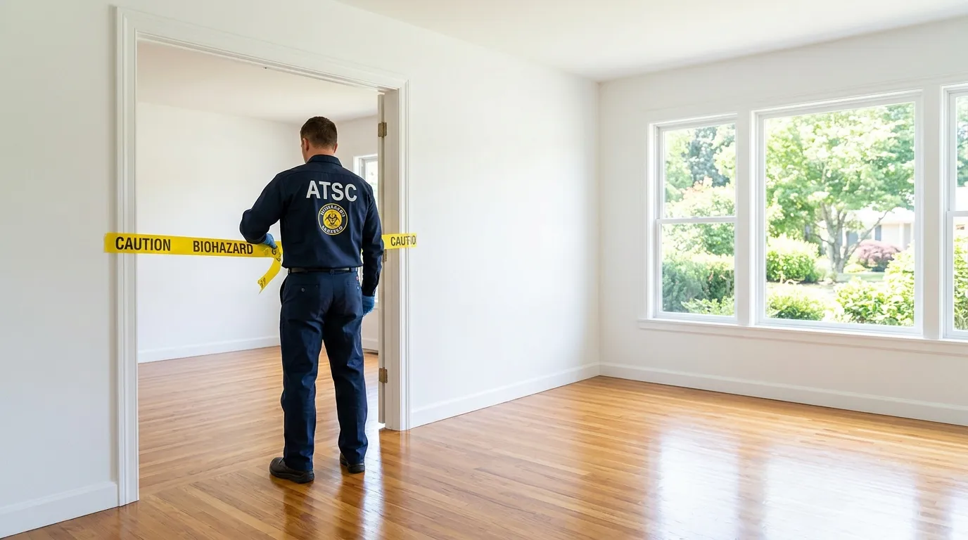 Certified biohazard cleanup crew performing Crime Scene Cleanup in Richmond Heights